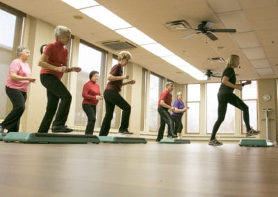 senior residents during fitness workout