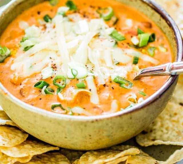 Cheesy Chicken Enchilada Soup